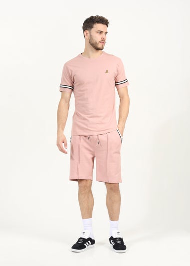 Brave Soul Dusty Pink T-Shirt and Shorts Set