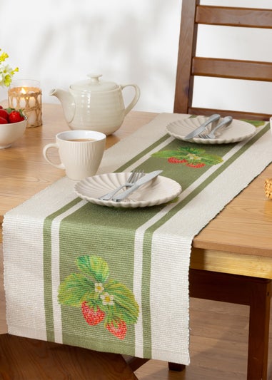 furn. Strawberry Table Runner (230 x 35cm)