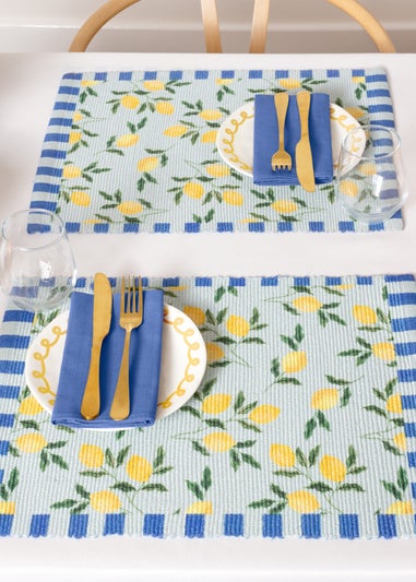 furn. Lemons Set Of 4 Table Placemats (46 x 36cm)