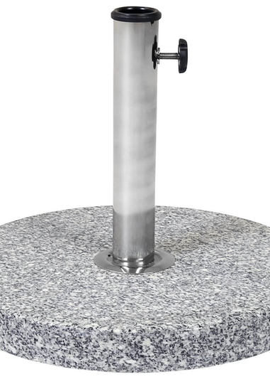 Charles Bentley Round Granite Grey Parasol Base (31cm x 40cm 15Kg)