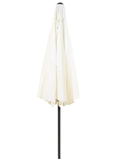 Charles Bentley Garden Metal Cream Patio Umbrella Crank & Tilt (235.5cm, 38mm Pole)