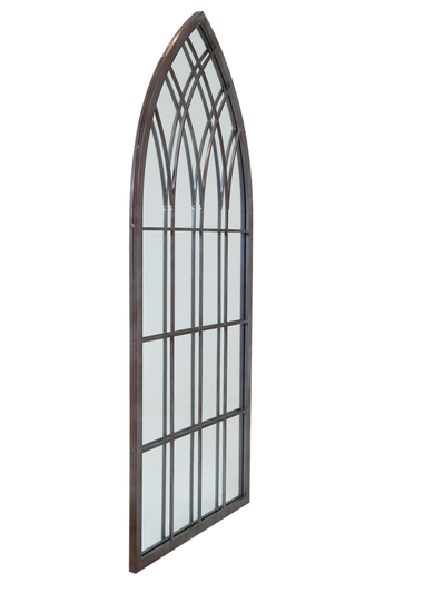 Charles Bentley Decorative Large Outdoor Grey Arch Mirror (115cm x 50cm x 2.5cm)