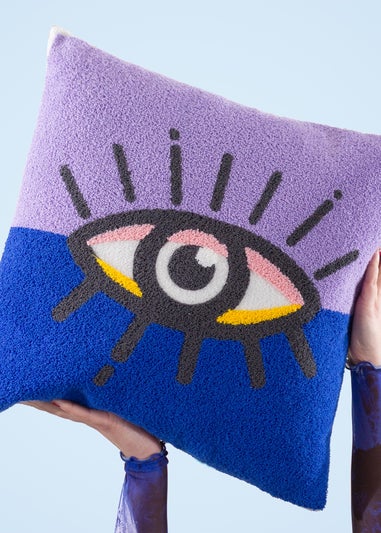 Heya Home All Eyes On You Abstract Filled Cushion (45 x 45 x 8cm)