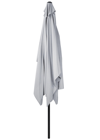 Charles Bentley Rectangular Outdoor Garden Light Grey Parasol Umbrella (3m x 2m)