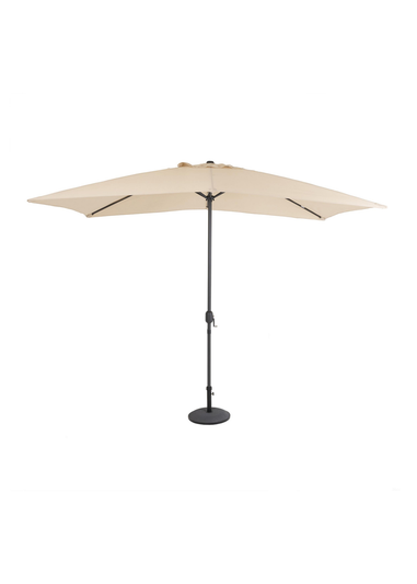 Charles Bentley Rectangular Outdoor Garden Beige Parasol Umbrella (3m x 2m)