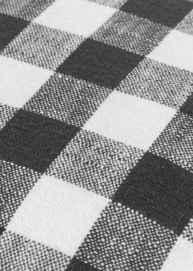 Yard Barton Check Fringed Filled Cushion (45 x 45 x 8 cm)