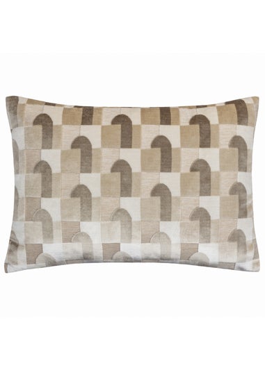 Paoletti Keela Cut Velvet Filled Cushion (35 x 50 x 8 cm)