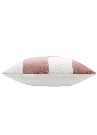 Heya Home Cozee Check Faux Fur Filled Cushion (50 x 50 x 8 cm)