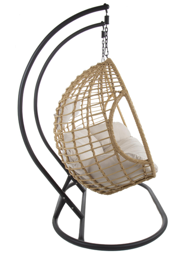 Charles Bentley Double Natural Hanging Swing Chair Seat (H196 x D117 x W167cm)