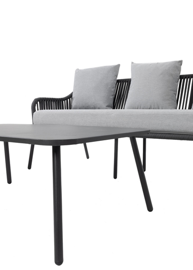 Charles Bentley Rope and Metal Black & Grey Lounge Set (4 Seater)