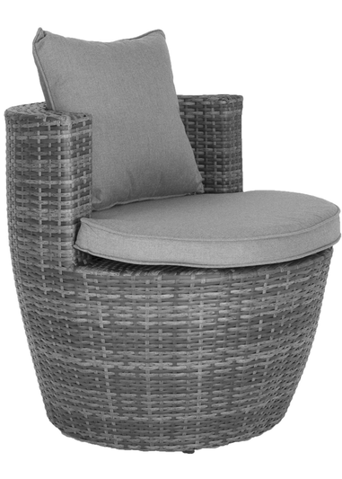 Charles Bentley Rattan Stacking Outdoor Patio Grey Furniture Set (3 Piece)