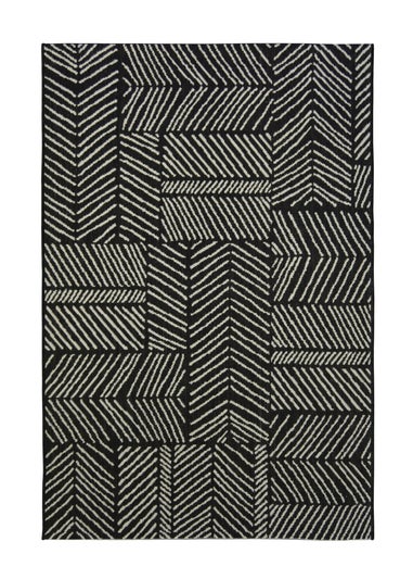 Homemaker Compass Black Geo Line Rug