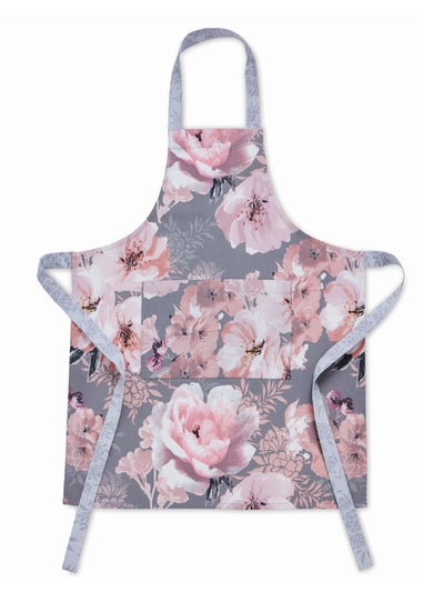 Catherine Lansfield Dramatic Floral Cotton Adult Kitchen Apron (70x80cm)