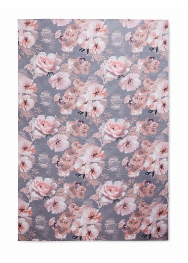 Catherine Lansfield Dramatic Floral Cotton Table Cloth (137x229cm)