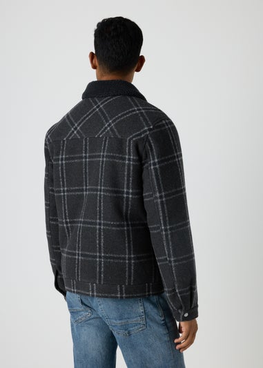 Grey Check Trucker Jacket