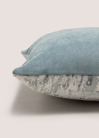 Teal Mottled Stripe Cushion