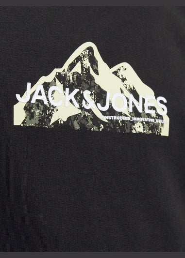 Jack & Jones Black Mountain Logo T-Shirt