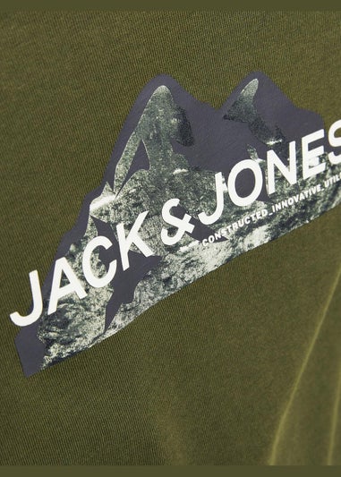 Jack & Jones Kids Green Mountain Logo T-Shirt (6-16yrs)