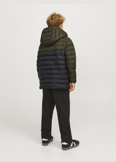 Jack & Jones Kids Black Panel Puffer Jacket (8-16yrs)