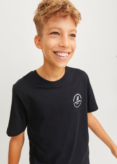 Jack & Jones Kids Black Logo T-Shirt (8-16yrs)