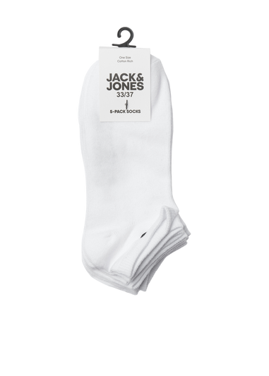 Jack & Jones 5 Pack Kids White Dongo Socks