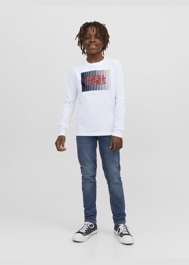 Jack & Jones Kids White Long Sleeve T-Shirt (8-16yrs)