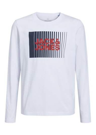 Jack & Jones Kids White Long Sleeve T-Shirt (8-16yrs)