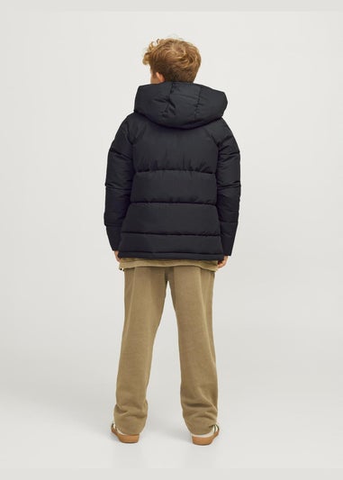 Jack & Jones Kids Black Puffer Jacket (6-16yrs)