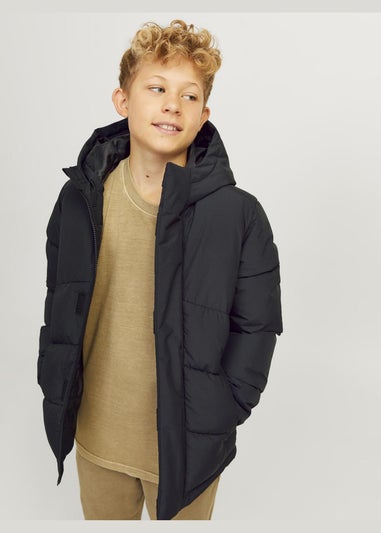 Jack & Jones Kids Black Puffer Jacket (6-16yrs)