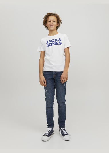 Jack & Jones 2 Pack Kids White Logo T-Shirt (8-16yrs)