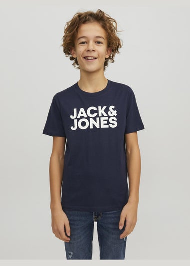 Jack & Jones 2 Pack Kids White Logo T-Shirt (8-16yrs)