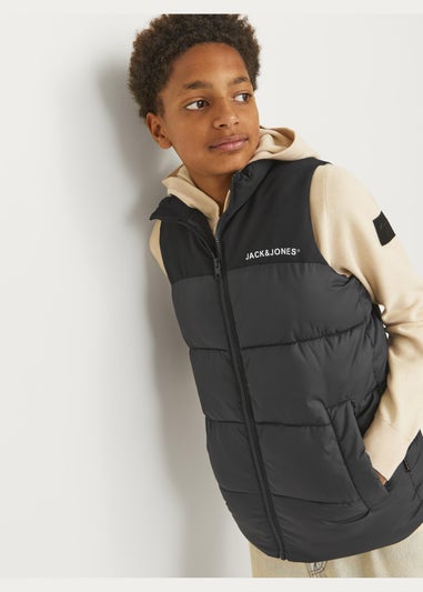 Jack & Jones Black Kids Bodywarmer (6-16yrs)