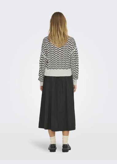 JDY Cream Knit Patterned Jumper