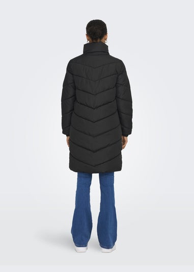 JDY Black Padded Midi Jacket