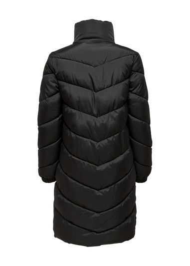 JDY Black Padded Midi Jacket