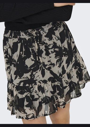 JDY Grey Printed Mini Skirt