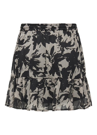 JDY Grey Printed Mini Skirt