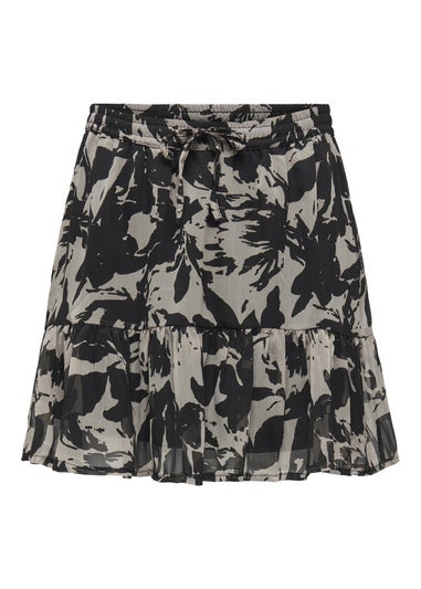 JDY Grey Printed Mini Skirt