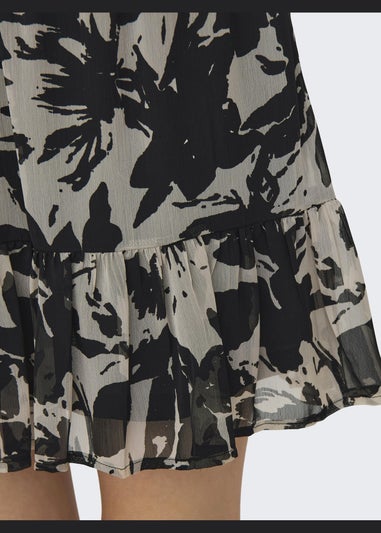 JDY Grey Printed Mini Skirt