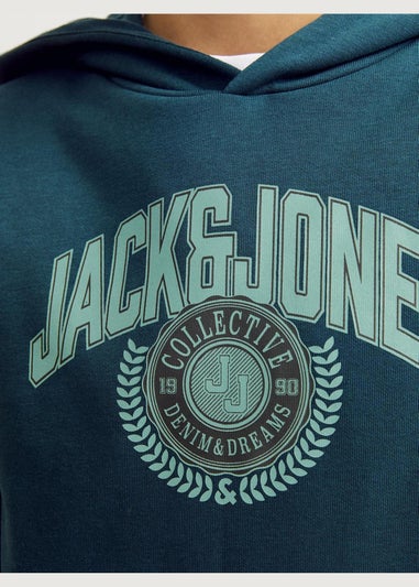 Jack & Jones Boys Teal Hoodie (10-16yrs)