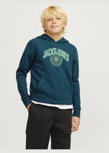 Jack & Jones Boys Teal Hoodie (10-16yrs)