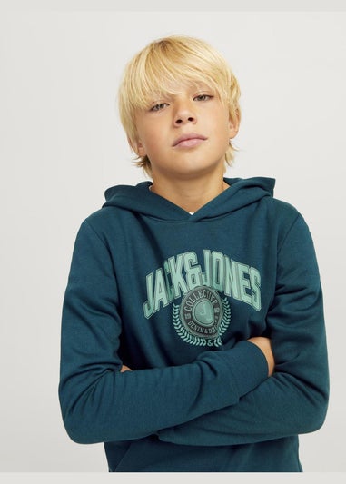 Jack & Jones Boys Teal Hoodie (10-16yrs)