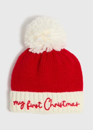 Baby Red First Christmas Hat (Newborn-12mths)