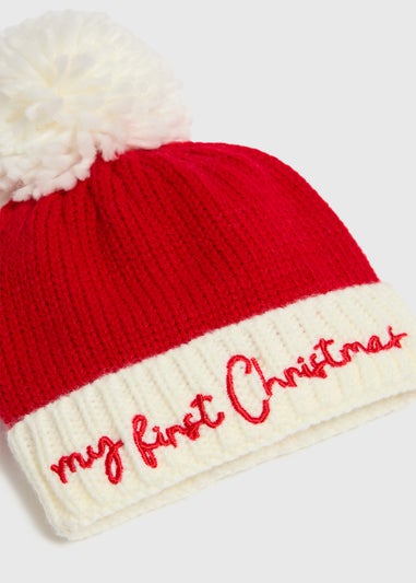 Baby Red First Christmas Hat (Newborn-12mths)