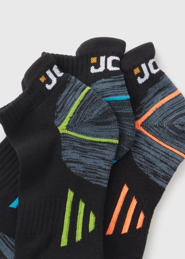 3 Pack JCB Black Trainer Work Socks