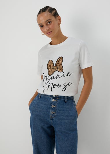 Cream Minnie Mouse Bow T-Shirt