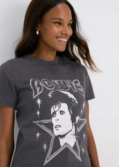 Grey Bowie Graphic T-Shirt