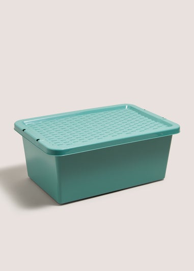 Green Rattan Lid Storage Box (12L)