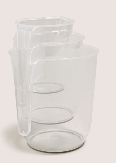 3 Pack Clear Jugs (2L, 1L, 0.5L)