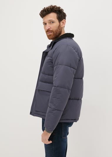 Lincoln Grey Heavy Puffer Jacket